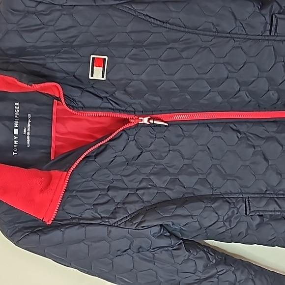 Tommy Hilfige All Weather System Jacket Womens Size M Quilted Blue/Red - Picture 6 of 11